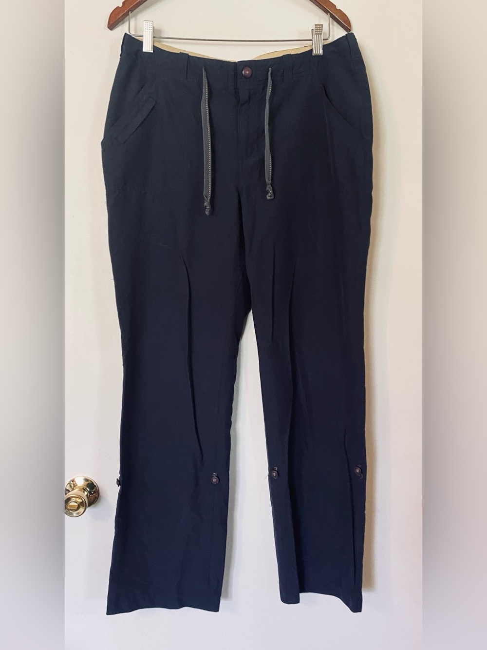Duluth Trading Co. Dry on the Fly Quick Dry Adjustable Length Pants Navy 12x31